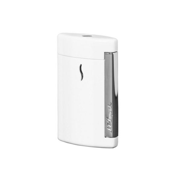 Briquet Minijet Chrome Blanc