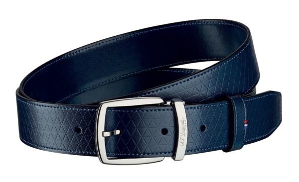 Ceinture Reversible Finition Cuir Bleu Nuit MM