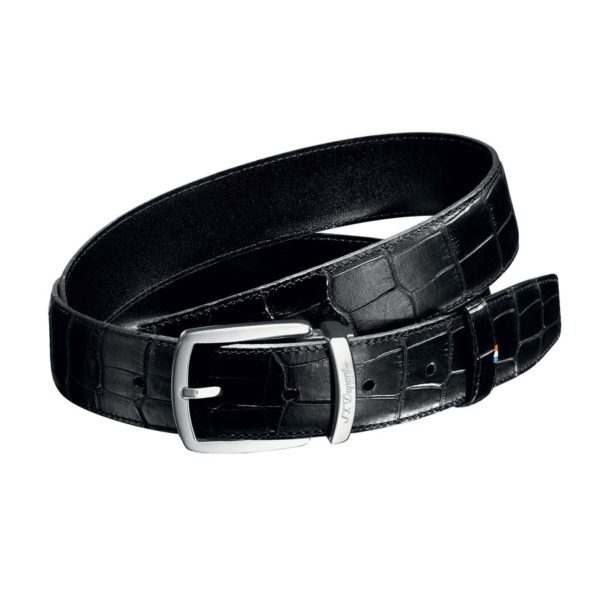 Ceinture Reversible Ligne D Finition Cuir Croco MM