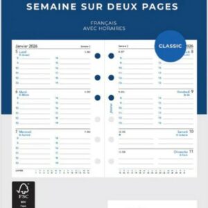 Recharge FILOFAX Pocket Sem/2Pg Fr