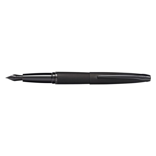 Stylo Plume Atx Pointe De Diamant Noir Brosse Moyen