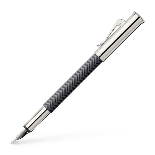 Stylo Plume Guilloche Cisele Anthracite