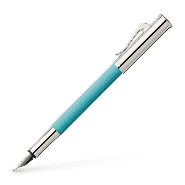 Stylo Plume Guilloche Turquoise