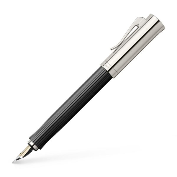 Stylo Plume Platino Cannele Noir Et Platinium