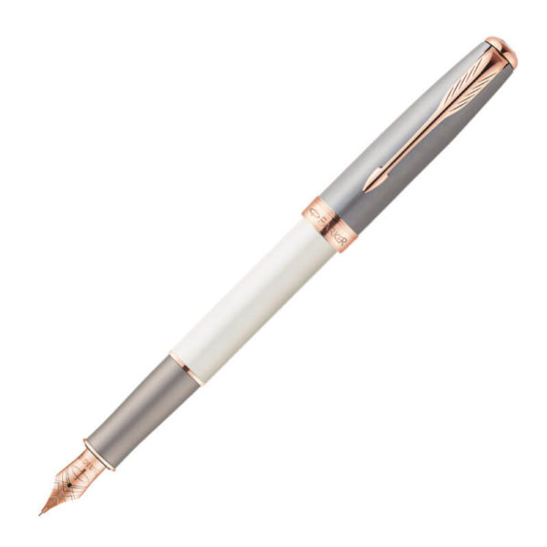 Stylo Plume Sonnet Perle Et Gris