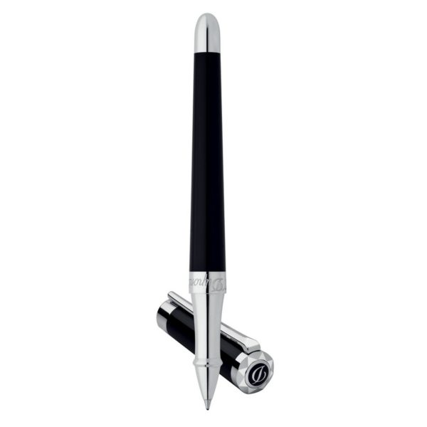 Stylo Roller Convertible Laque Naturelle Finition Palladium Noir