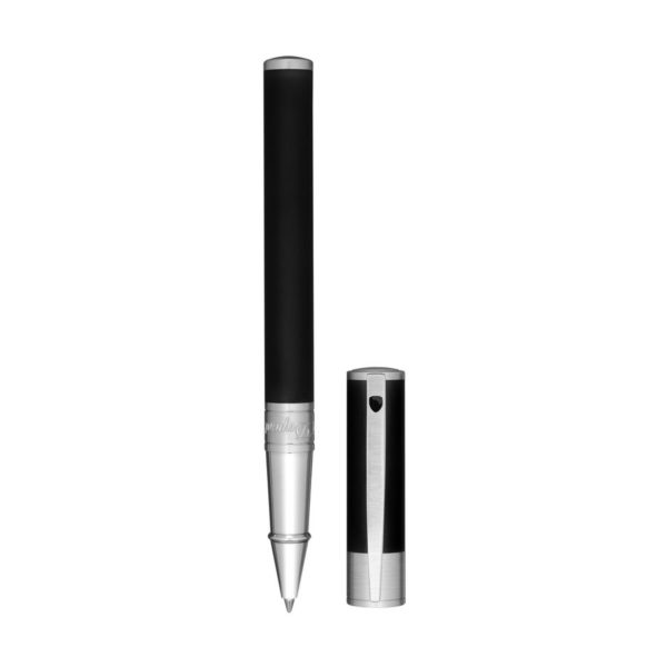 Stylo Roller D Initial Noir Mat Chrome