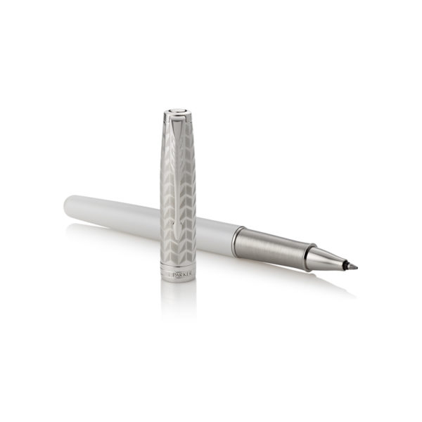 Stylo Roller Parker Sonnet Metal & Laque Perle Ct