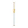 stylo roller d initial blanc dore  close