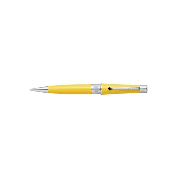 stylo bille jaune pastel