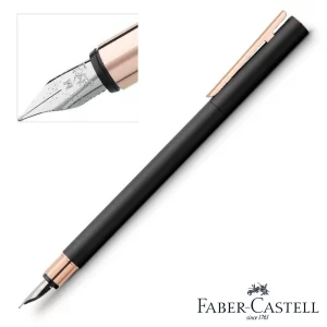 Stylo Plume FABER-CASTELL NEO Slim Noir Mat & Or Rose