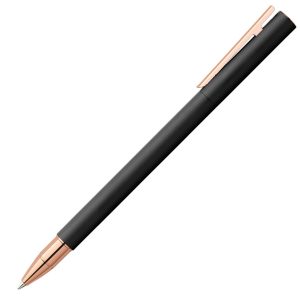 Stylo Roller FABER-CASTELL NEO Slim Noir Mat & Or Rose